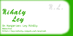 mihaly ley business card